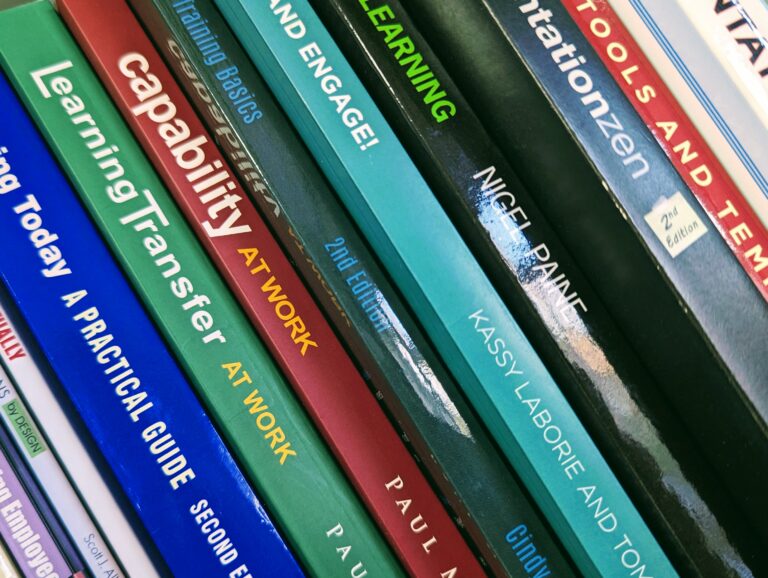 Picture of learning and development books.