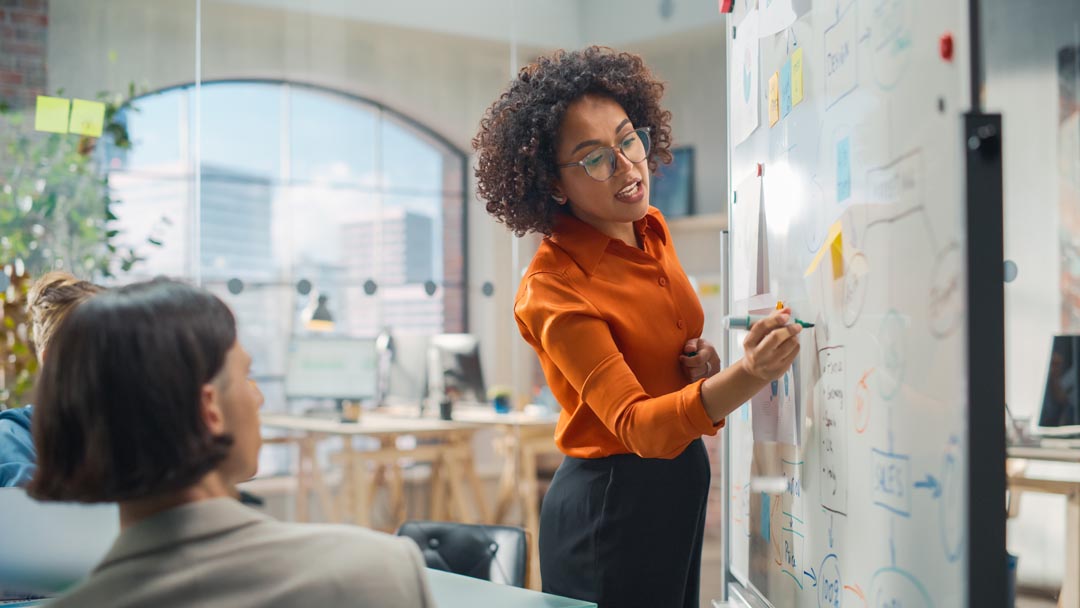 Diverse Modern Office: Black Businesswoman