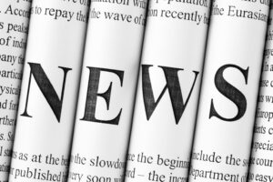 Concept of news media, print media and mass media