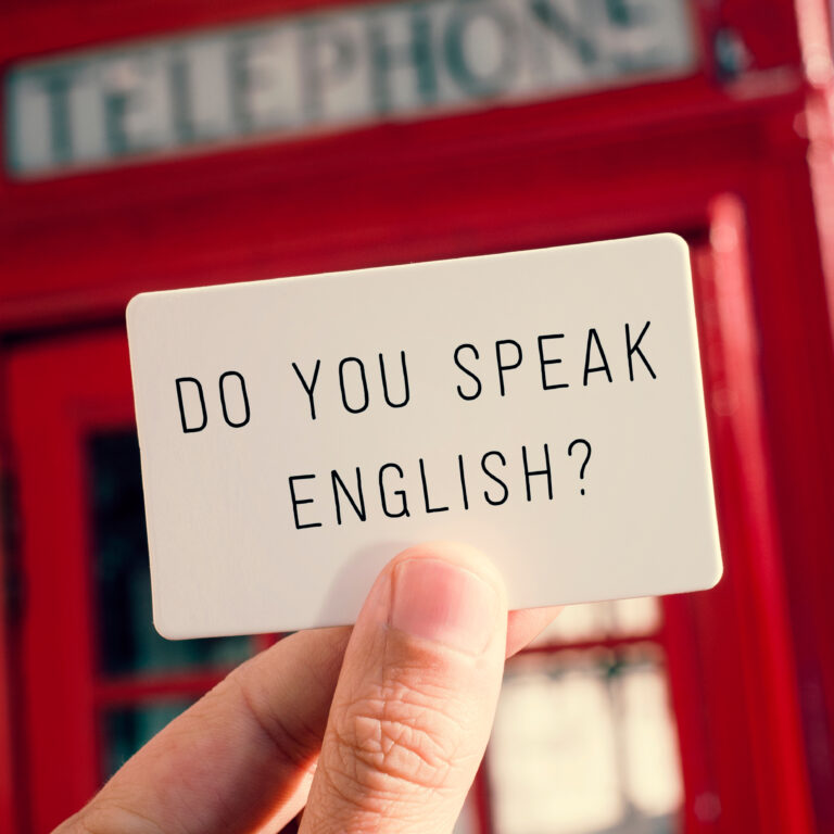 do you speak english? in a signboard
