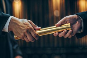 Business race handover: passing the baton in relay