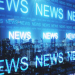 New York with news backdrop