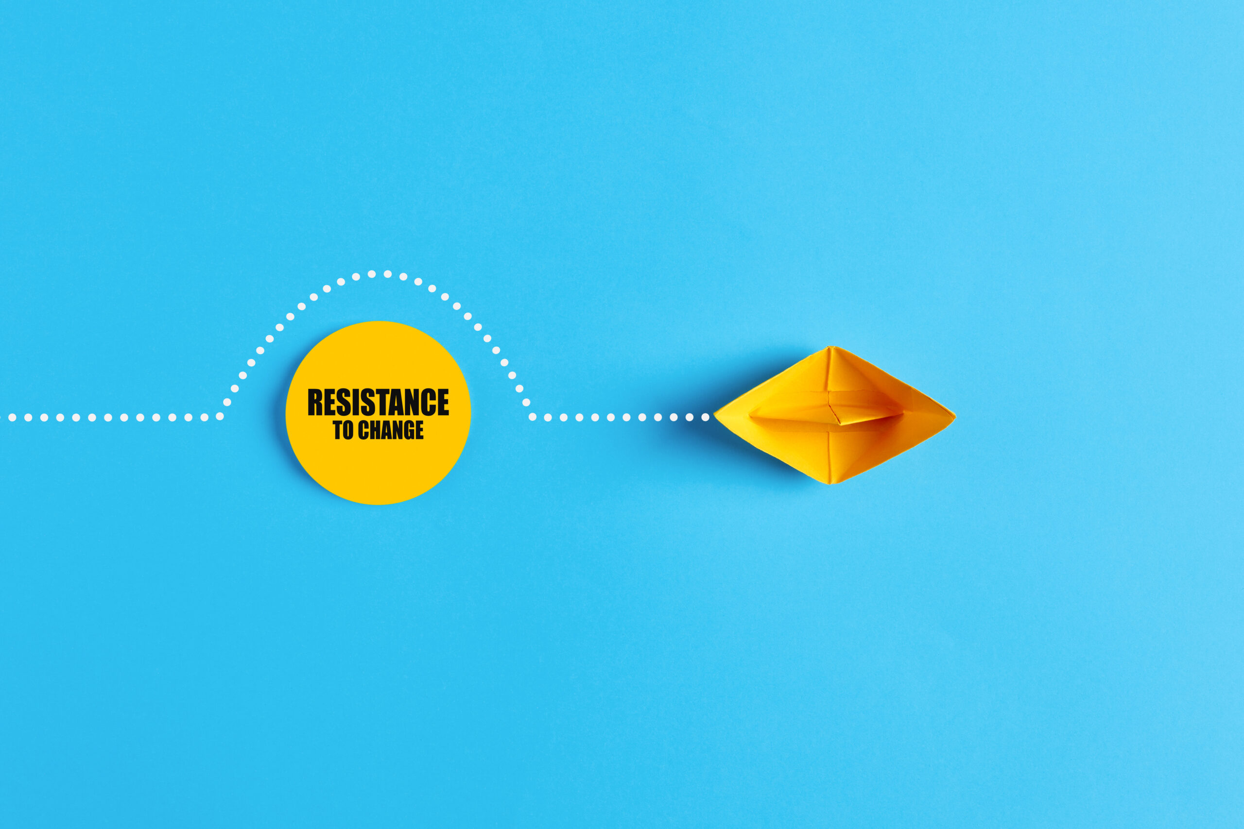 Paper boat overcomes the barrier of resistance to change. Business organizational change