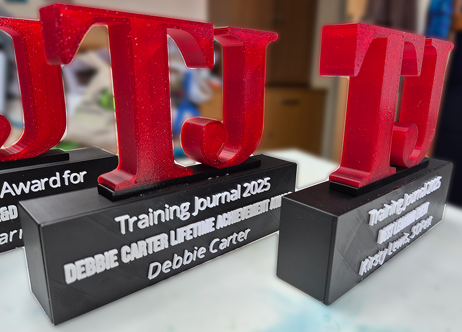 The TJ 60th Anniversary Conference TJ mini awards lined up