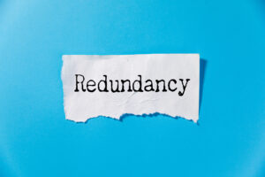 Redundancy writting on blue background.