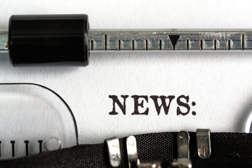 Typewriter, newsflash, The Media.