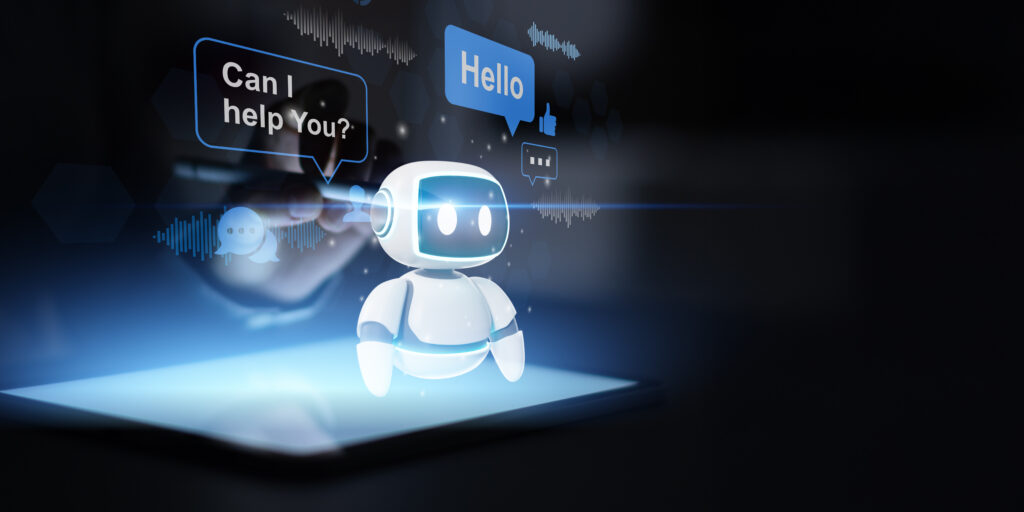 AI Chatbot Assistant Interface Showing Digital Conversation And User Support.