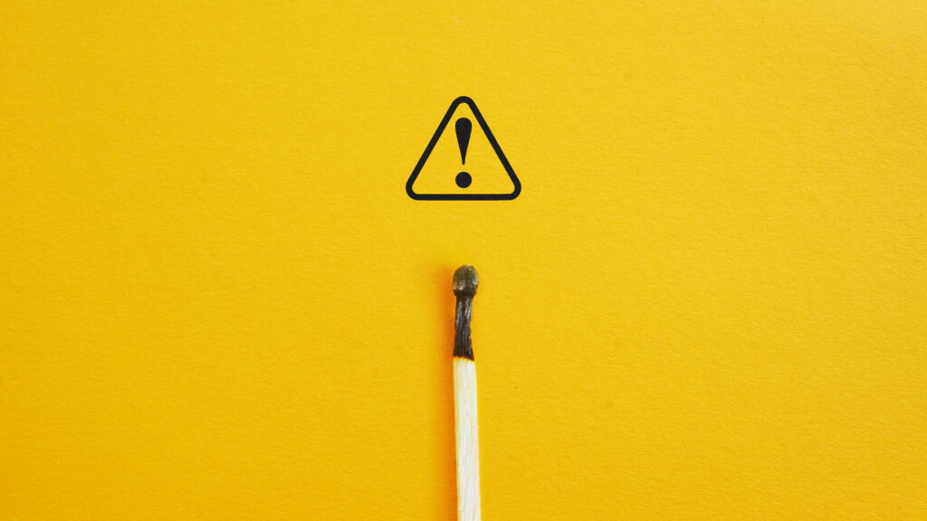 Burnt Match as Abstract concept of Mental Fatigue and Work burnout