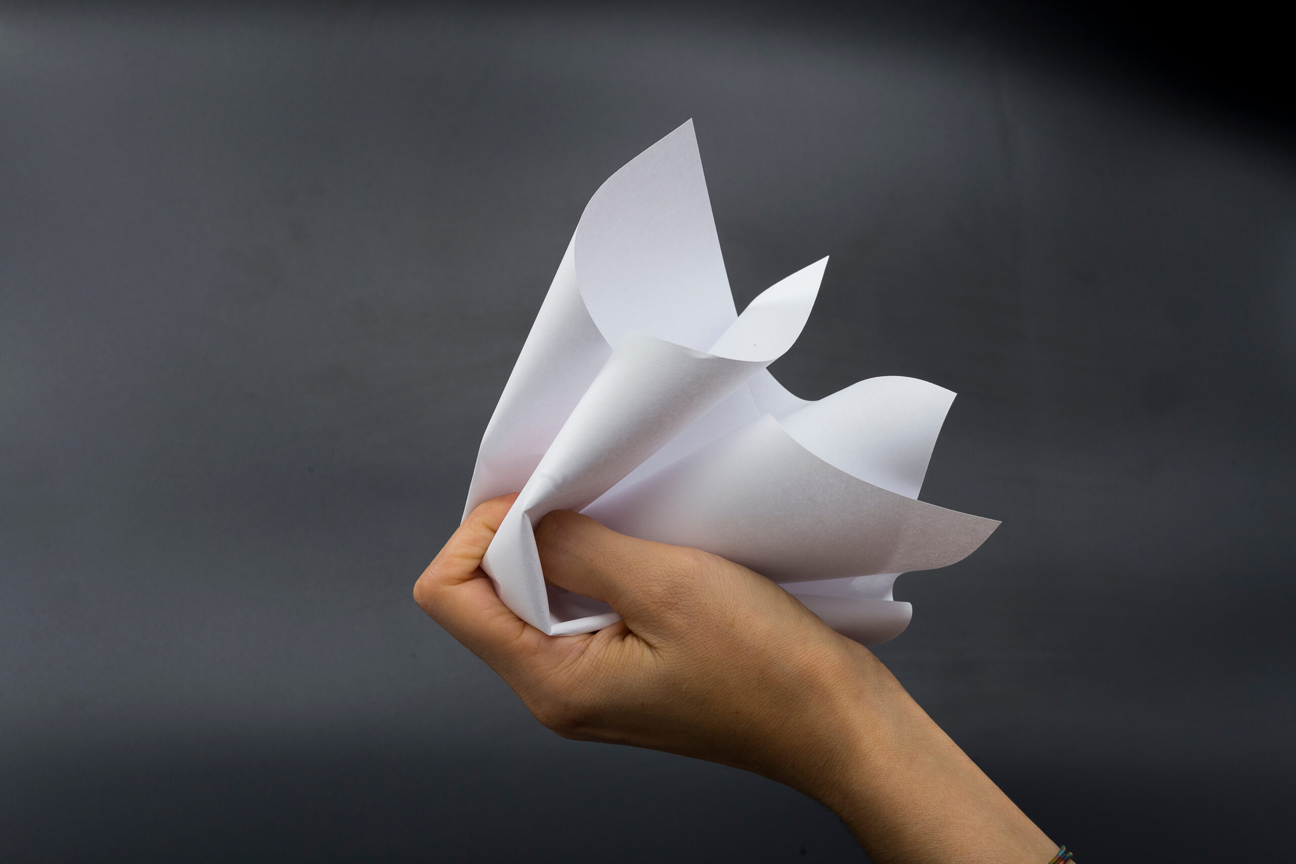 sheet crumpled