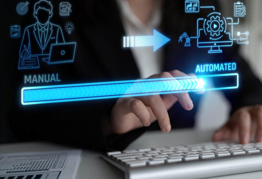 Transition from Manual to Automated Processes in Business with Digital Technology Representation and Data Visualization. Liminal.