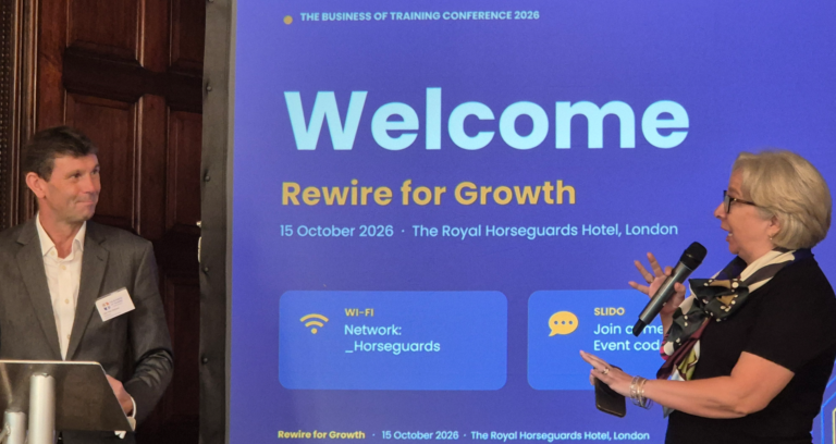Jan Jilis van Delsen and Laura Overton at the Business of Training Conference 2026.