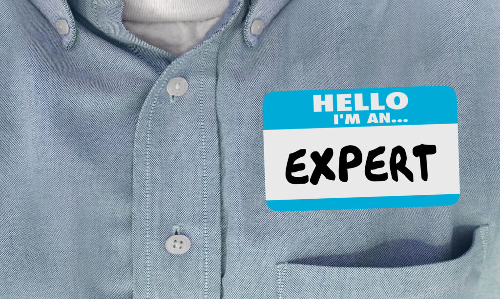 Expert Name Tag Sticker Shirt Worker Employee Staff 3d Illustration