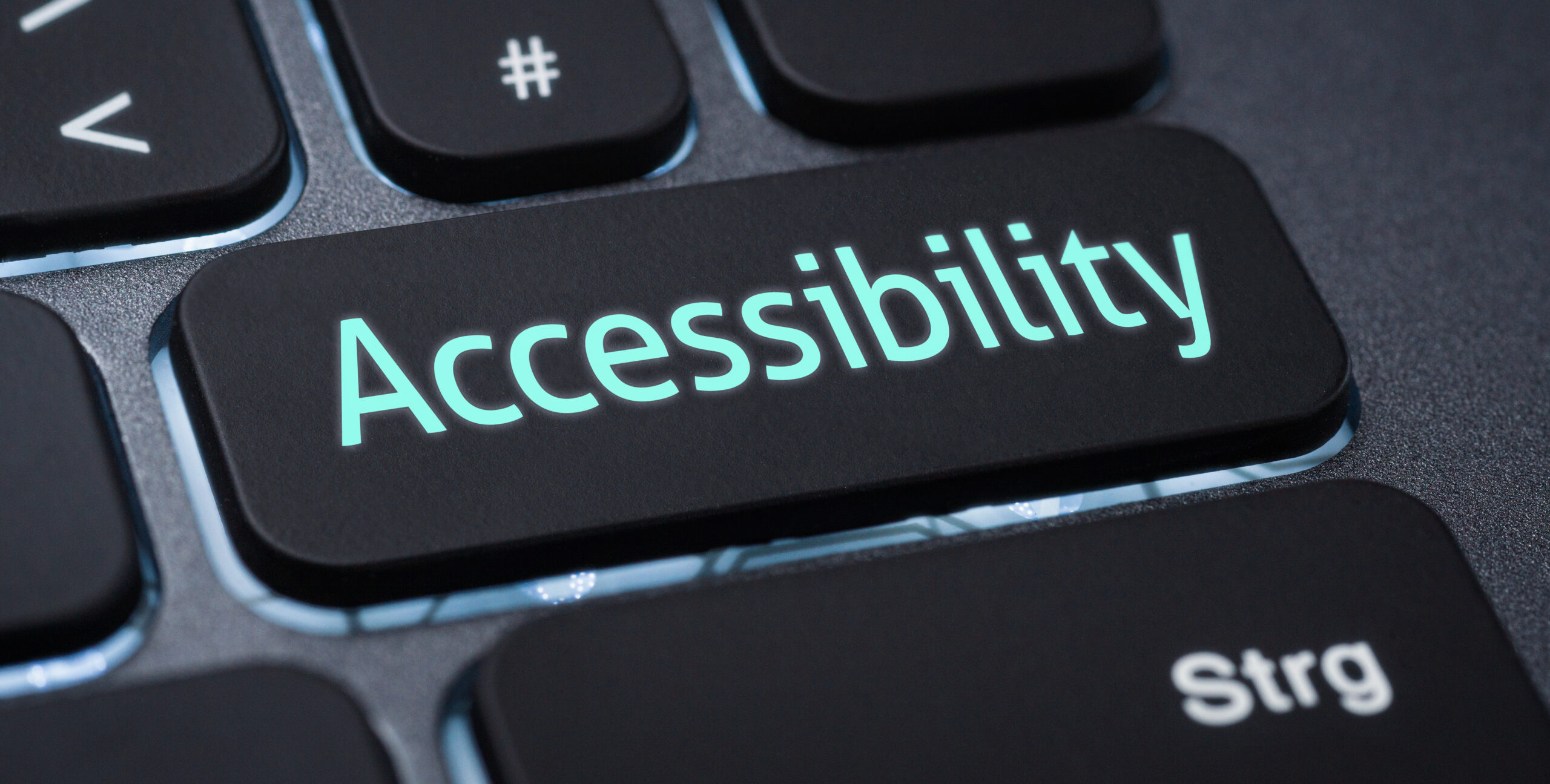Illuminated keyboard with a labeled key - Accessibility